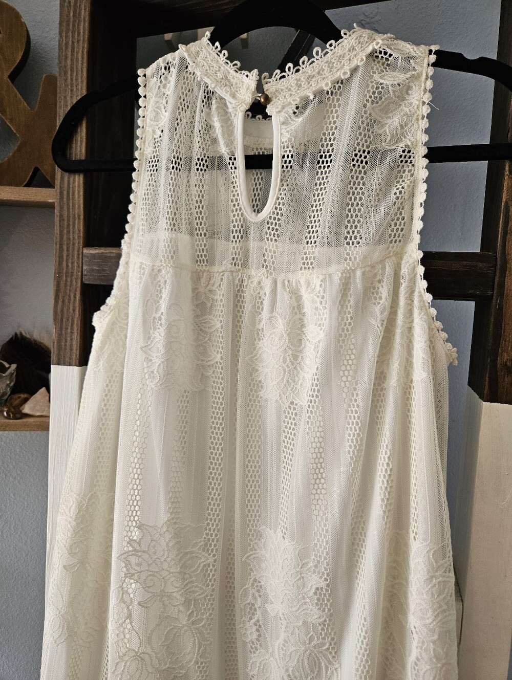 Miss Chievous Ivory Lace Midi Dress- Medium - Picture 5 of 5